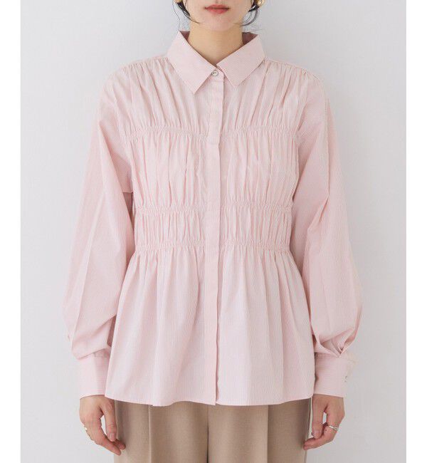 VIS「シャーリングデザインシャツ」|シャツ・ブラウス|
