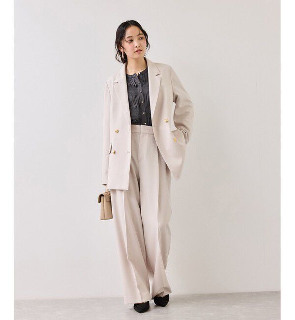 VIS「エアリーサテンシャーリングブラウス/イージーケア」|シャツ・ブラウス|