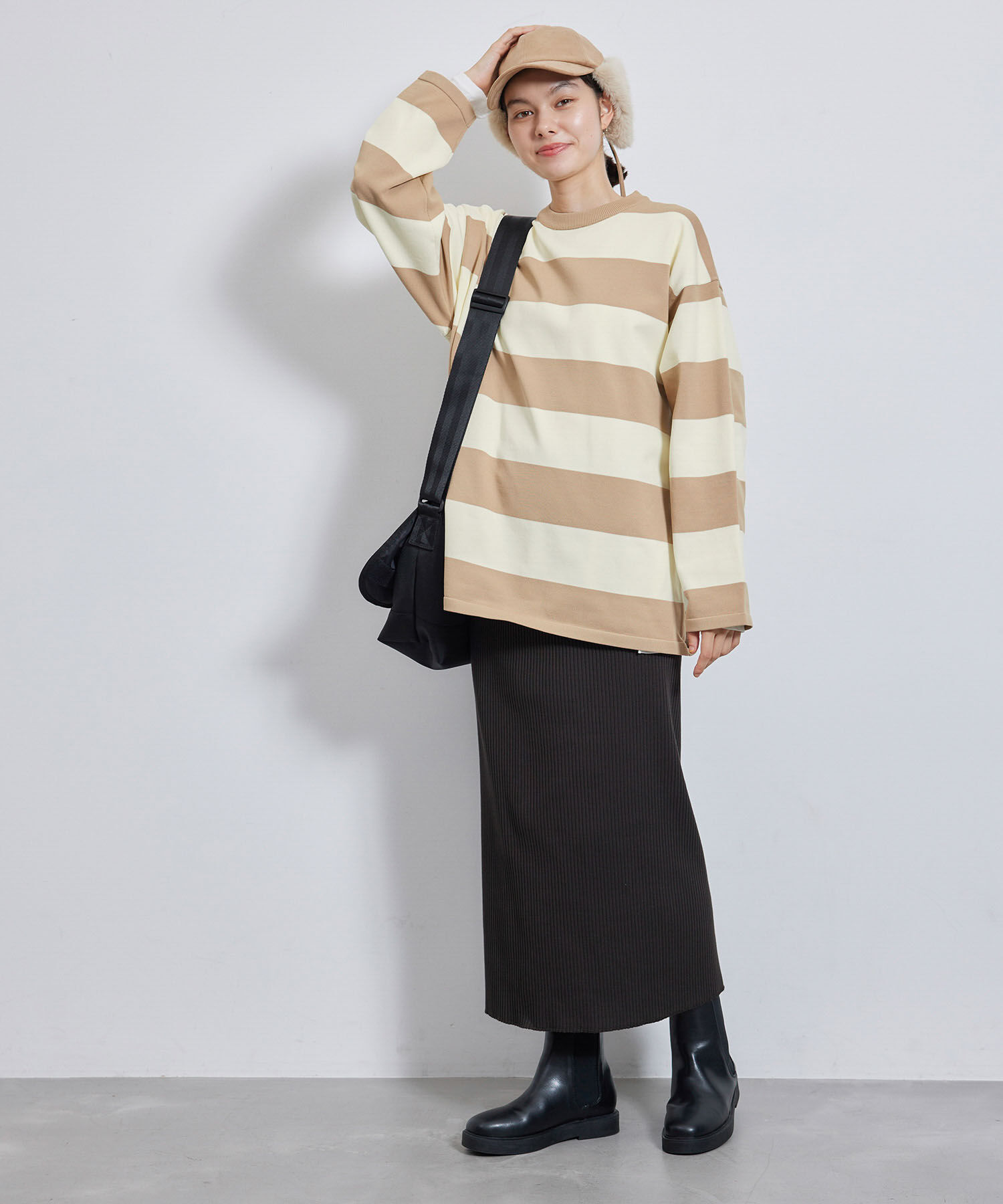 Rope&rsquo;Picnic「太ボーダーニットプルオーバー」|ニット・セーター|