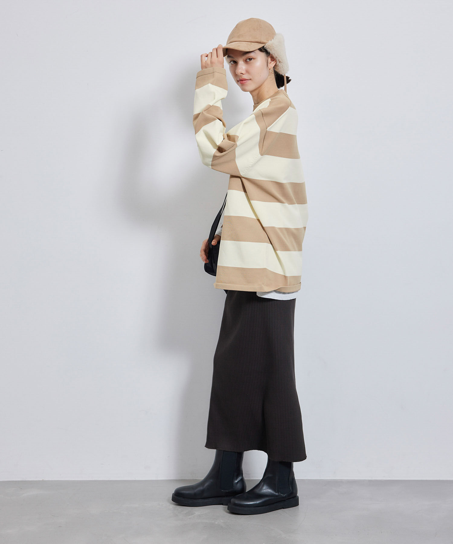 Rope&rsquo;Picnic「太ボーダーニットプルオーバー」|ニット・セーター|