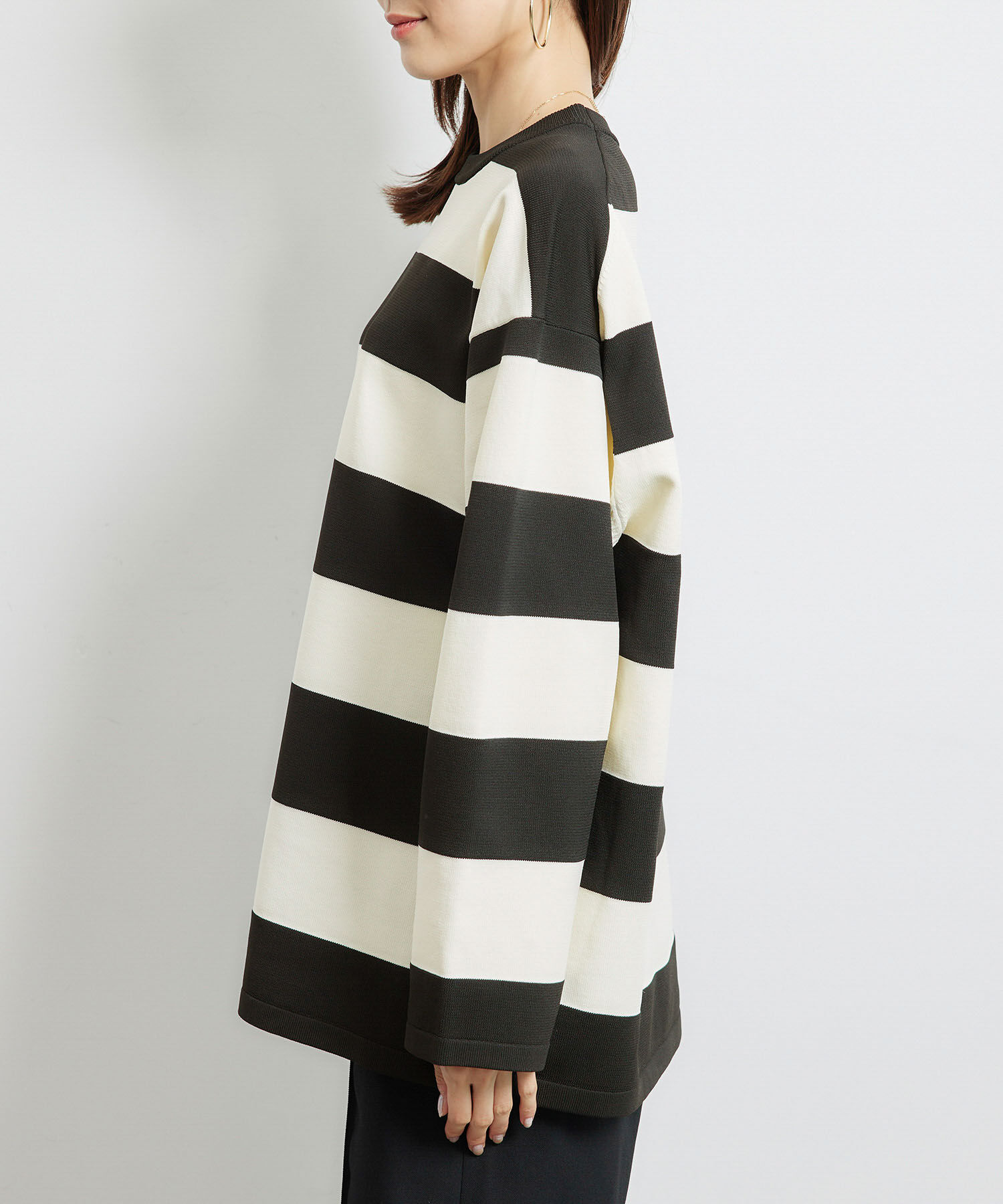 Rope&rsquo;Picnic「太ボーダーニットプルオーバー」|ニット・セーター|