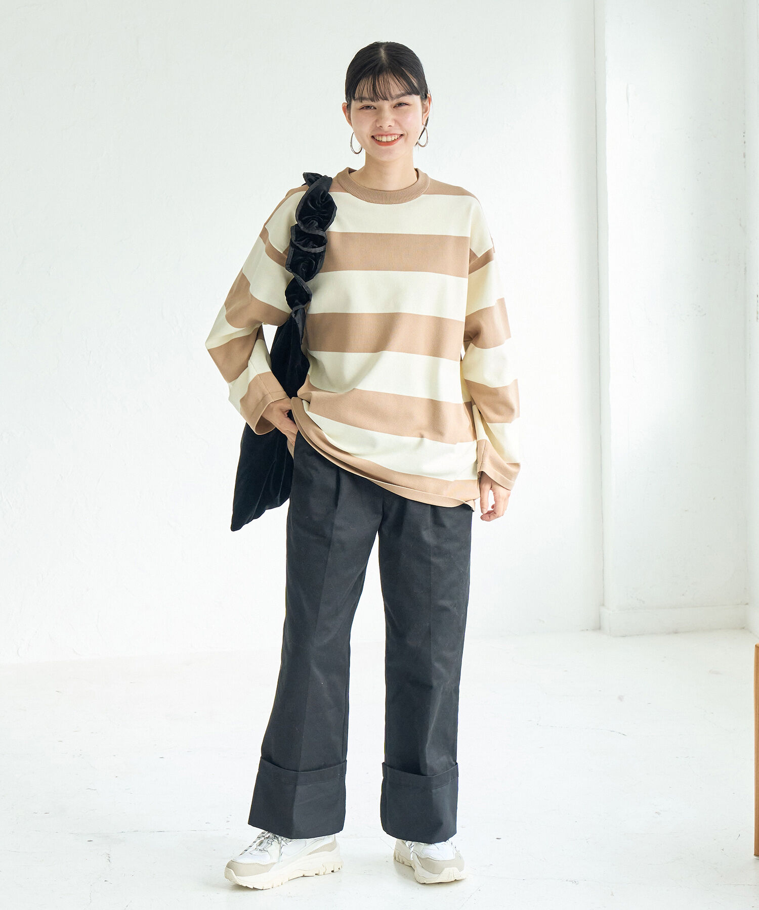 Rope&rsquo;Picnic「太ボーダーニットプルオーバー」|ニット・セーター|