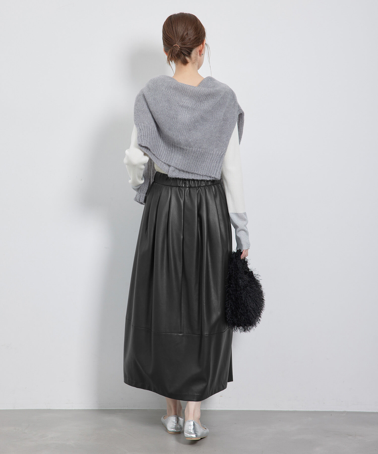 Rope&rsquo;Picnic「【emur/エミュール】シンセティックレザーコクーンスカート」|スカート|