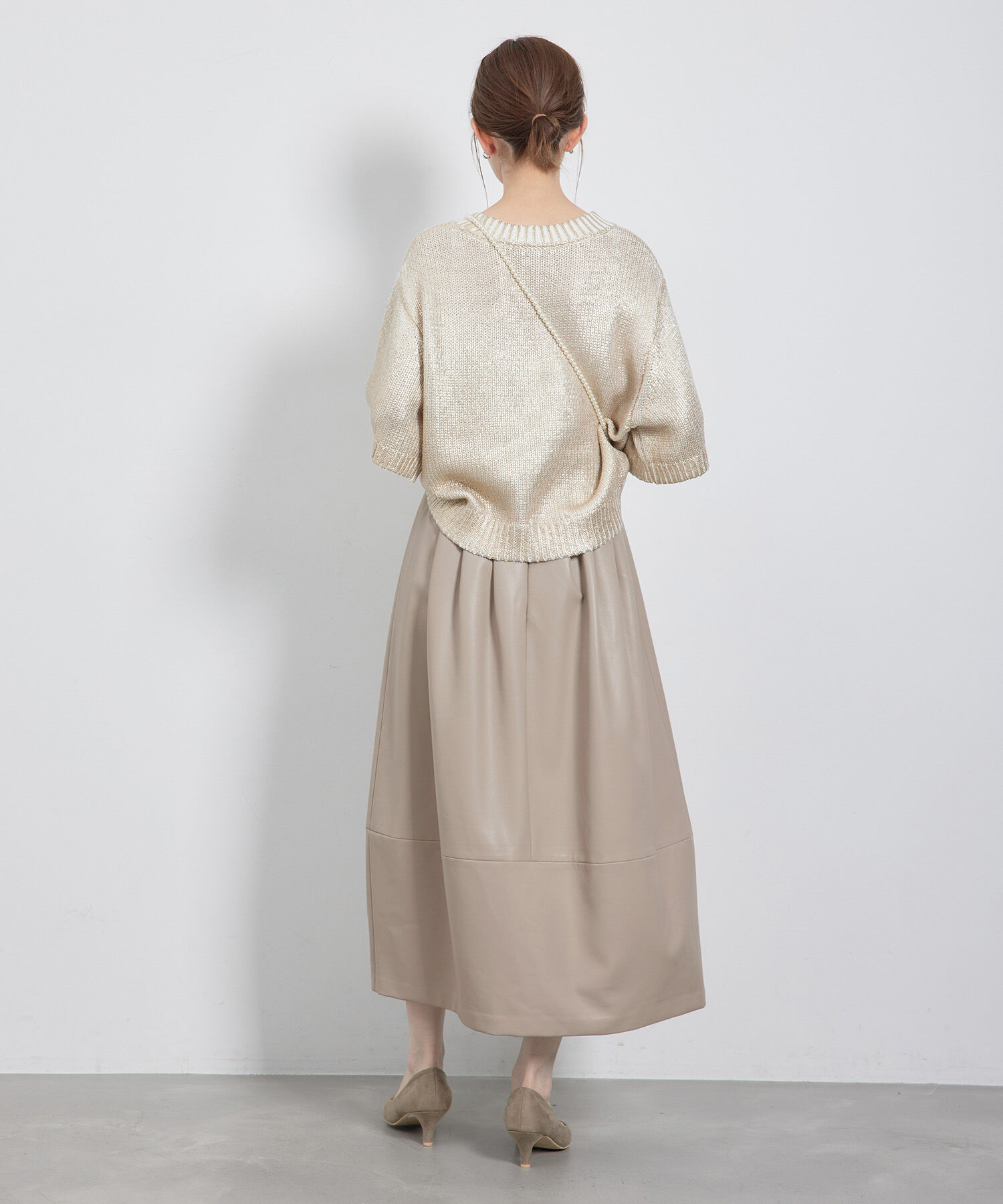 Rope&rsquo;Picnic「【emur/エミュール】シンセティックレザーコクーンスカート」|スカート|