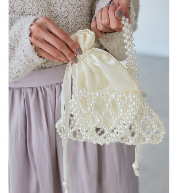 ROPE PICNIC PASSAGE「ポーチ付きビーズハンドバッグ」|ハンドバッグ|