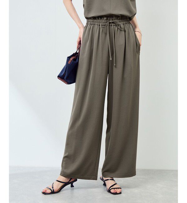 Rope&rsquo;Picnic「ジョガーイージーワイドパンツ/セットアップ対応」|チノ|