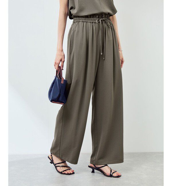 Rope&rsquo;Picnic「ジョガーイージーワイドパンツ/セットアップ対応」|チノ|