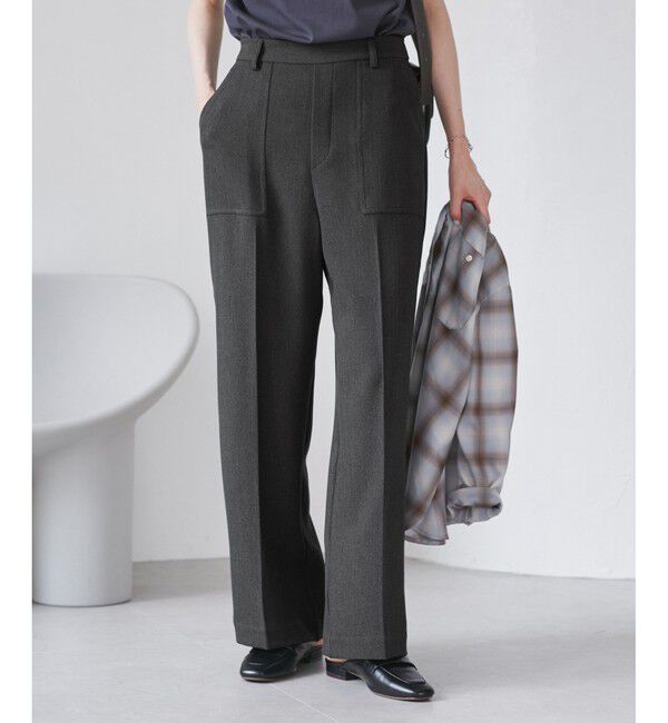 Rope&rsquo;Picnic「ベイカーワイドパンツ/通勤対応」|チノ|