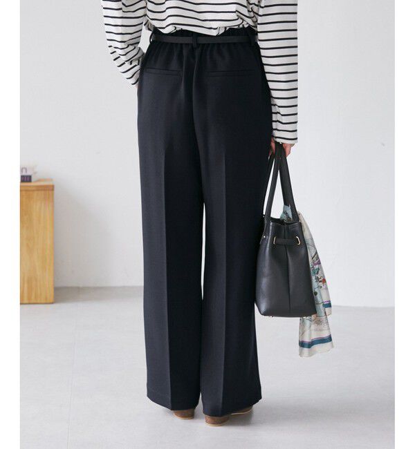 Rope&rsquo;Picnic「ベイカーワイドパンツ/通勤対応」|チノ|