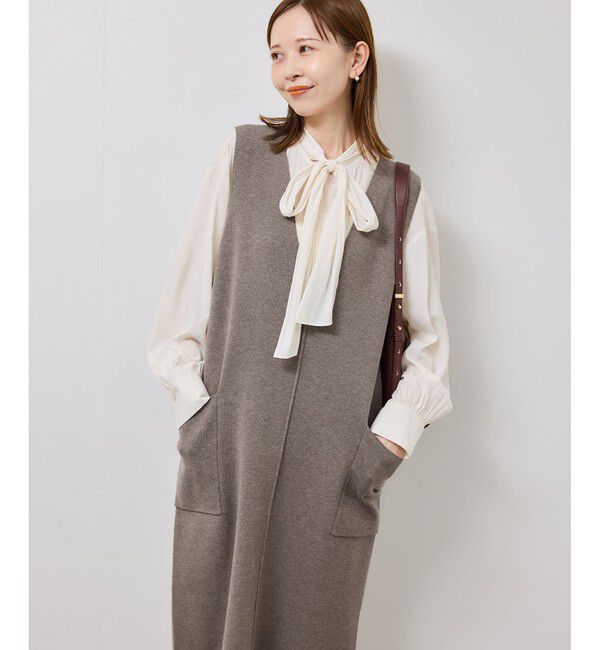 Rope&rsquo;Picnic「ニットジャンパースカート/着丈が選べる・リンクコーデ」|ワンピース|