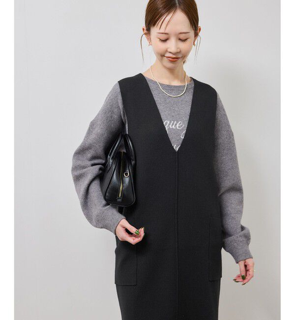 Rope&rsquo;Picnic「ニットジャンパースカート/着丈が選べる・リンクコーデ」|ワンピース|