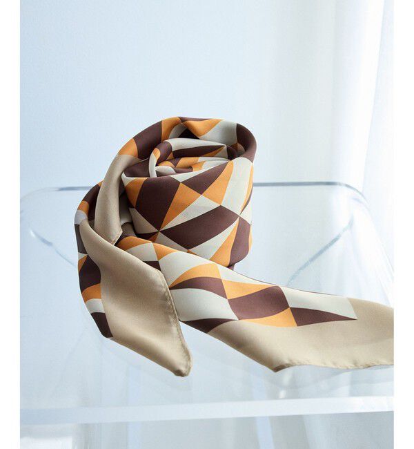 ROPE PICNIC PASSAGE「幾何学柄スカーフ 90cm」|バンダナ・スカーフ|