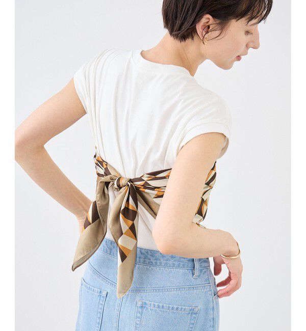 ROPE PICNIC PASSAGE「幾何学柄スカーフ 90cm」|バンダナ・スカーフ|