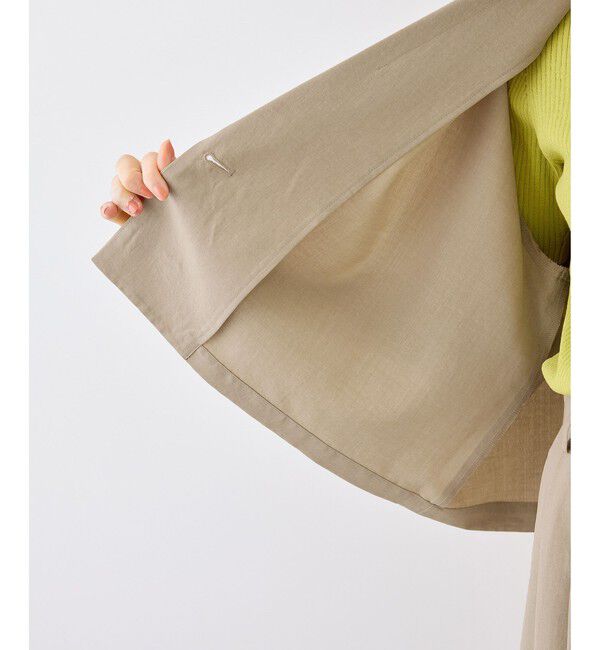 Rope&rsquo;Picnic「エアリーリネンライク ハーフスリーブジャケット/接触冷感・UVカット・速乾」|テーラードジャケット|