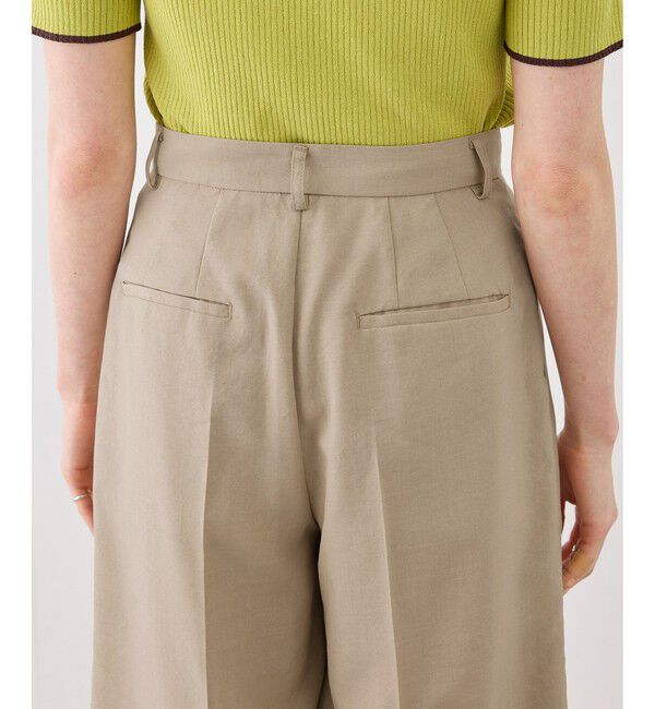 Rope&rsquo;Picnic「エアリーリネンライク タックハーフパンツ/UVカット・速乾」|チノ|