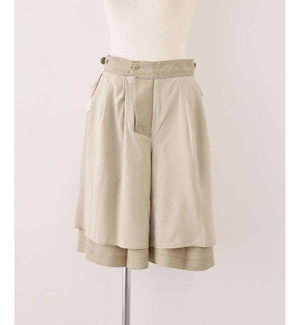Rope&rsquo;Picnic「エアリーリネンライク タックハーフパンツ/UVカット・速乾」|チノ|