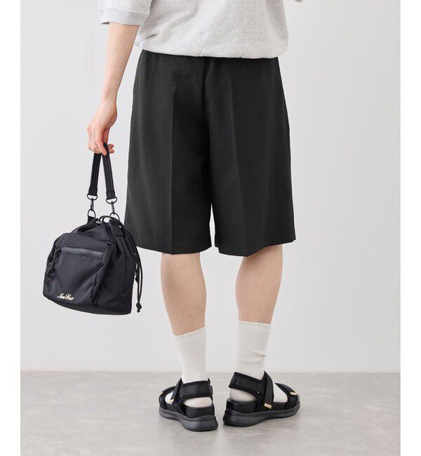 Rope&rsquo;Picnic「エアリーリネンライク タックハーフパンツ/UVカット・速乾」|チノ|