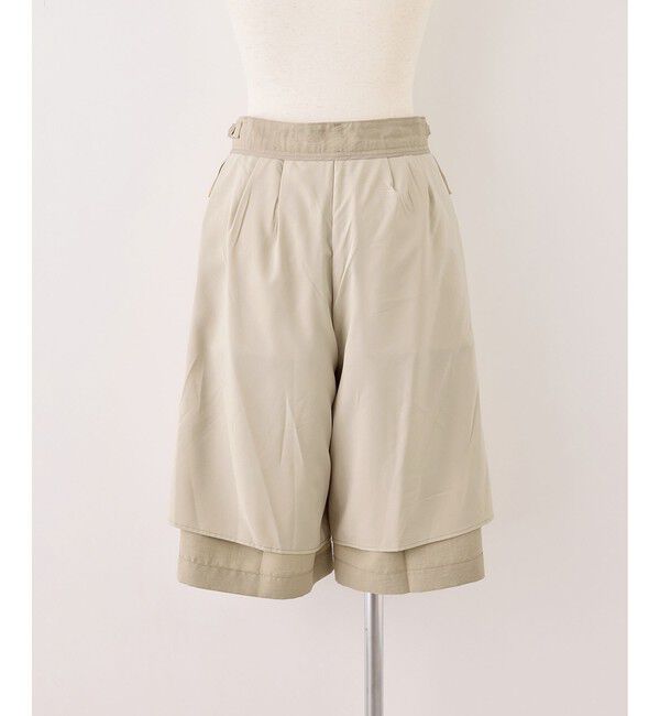 Rope&rsquo;Picnic「エアリーリネンライク タックハーフパンツ/UVカット・速乾」|チノ|