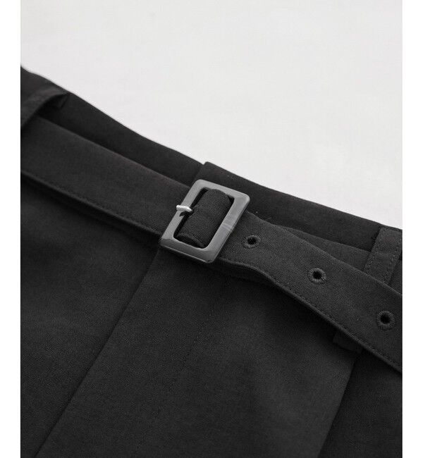 Rope&rsquo;Picnic「【cahoさんコラボ】低身長・小柄さんサイズ エアリーリネンライク タックワイドパンツ」|チノ|