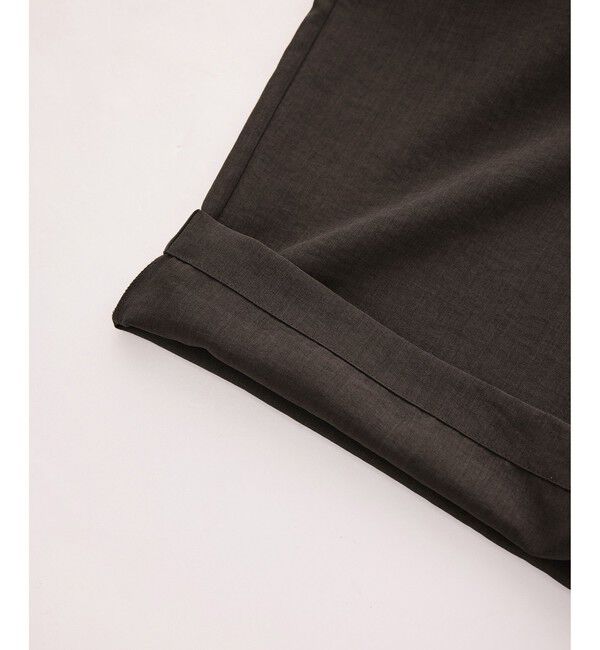 Rope&rsquo;Picnic「【cahoさんコラボ】低身長・小柄さんサイズ エアリーリネンライク タックワイドパンツ」|チノ|