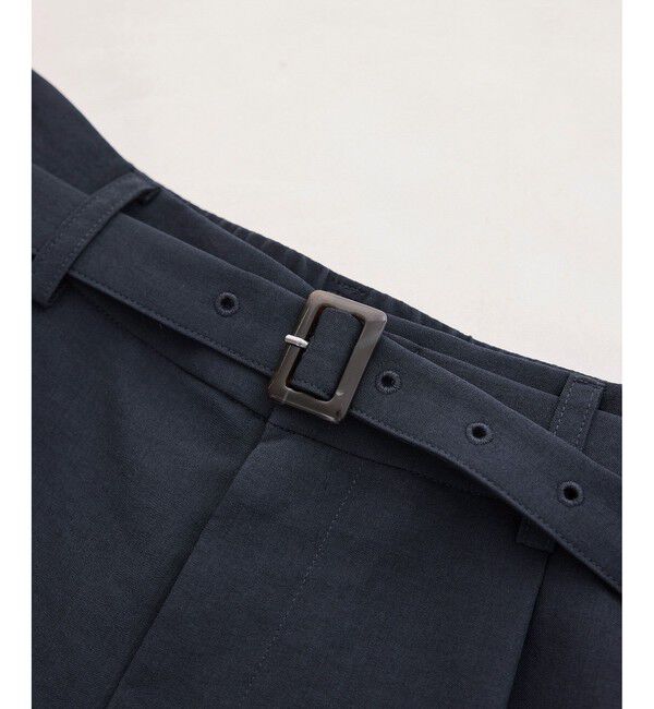 Rope&rsquo;Picnic「【cahoさんコラボ】低身長・小柄さんサイズ エアリーリネンライク タックワイドパンツ」|チノ|