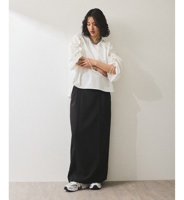 ADAM ET ROPE'「【WEB限定】ドロストスリーブブラウス」|シャツ・ブラウス|