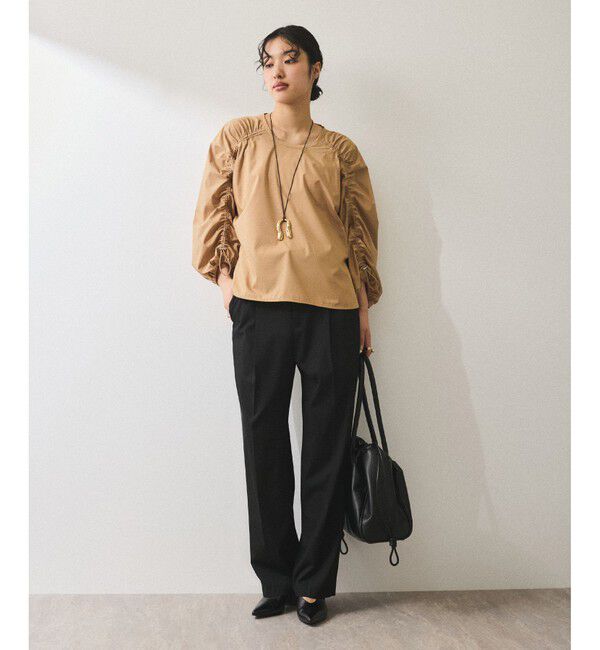 ADAM ET ROPE'「【WEB限定】ドロストスリーブブラウス」|シャツ・ブラウス|