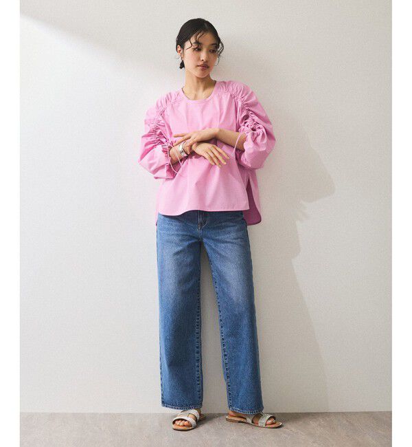 ADAM ET ROPE'「【WEB限定】ドロストスリーブブラウス」|シャツ・ブラウス|