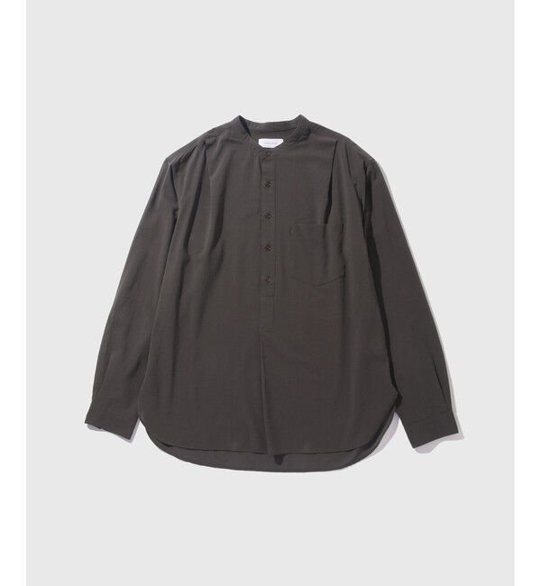 ADAM ET ROPE'「近江晒 シアー プルオーバーシャツ」|シャツ・ブラウス|チャコール(06)