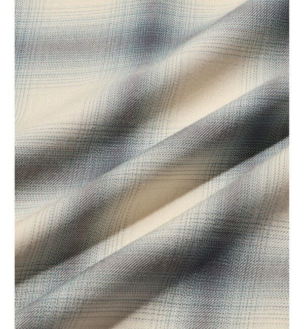 ADAM ET ROPE'「レーヨンオンブレチェックハーフスリーブオープンカラーシャツ」|シャツ・ブラウス|