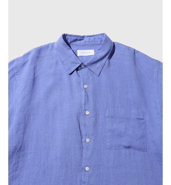 ADAM ET ROPE'「フレンチリネンレギュラーカラーショートスリーブシャツ」|シャツ・ブラウス|