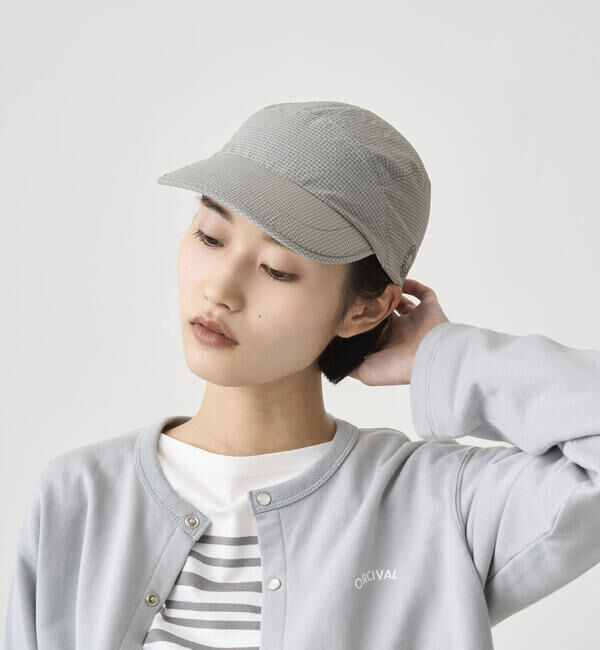 ORCIVAL「ORCIVAL | サッカーギンガム ジェットキャップ UNISEX」|キャップ・キャスケット|GREY系1