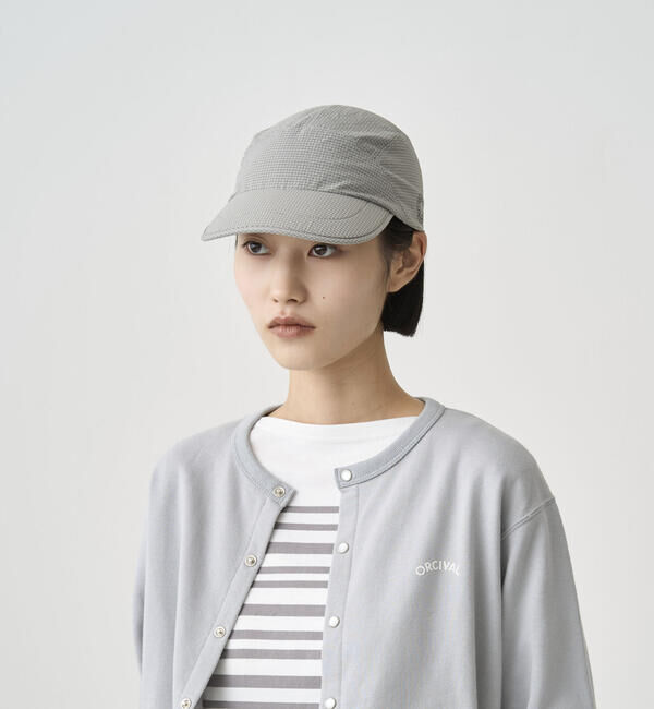 ORCIVAL「ORCIVAL | サッカーギンガム ジェットキャップ UNISEX」|キャップ・キャスケット|