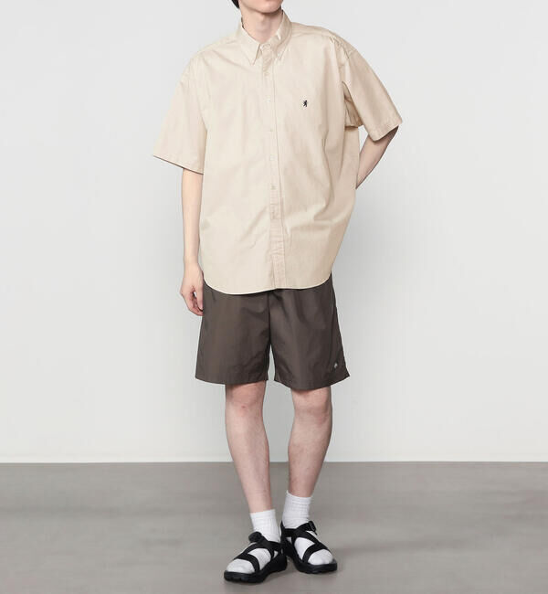 GYMPHLEX「Gymphlex | コットンツイル ボタンダウン半袖シャツ MEN」|シャツ・ブラウス|