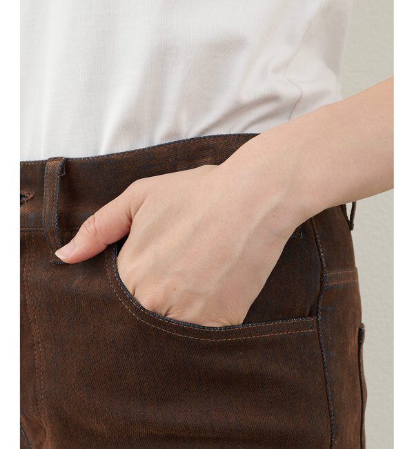  「デニムフロッキースキニーパンツ」|チノ|