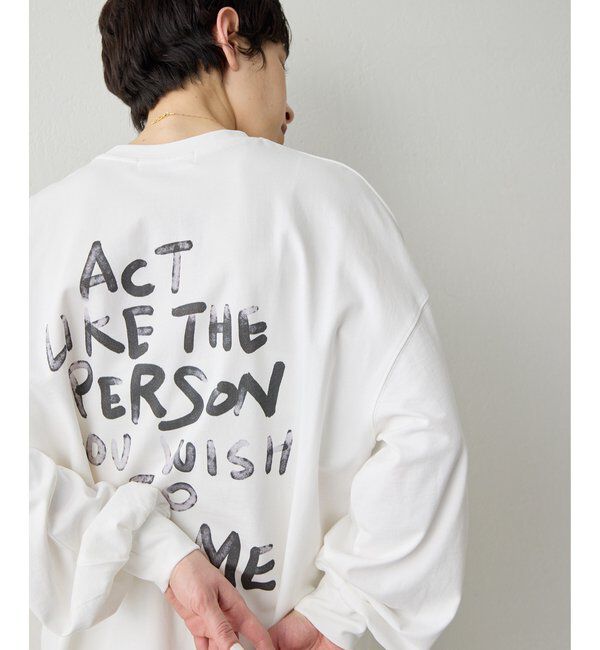 THE PAUSE「【THE PAUSE】バックロゴロンTEE」|Tシャツ・カットソー|オフホワイト