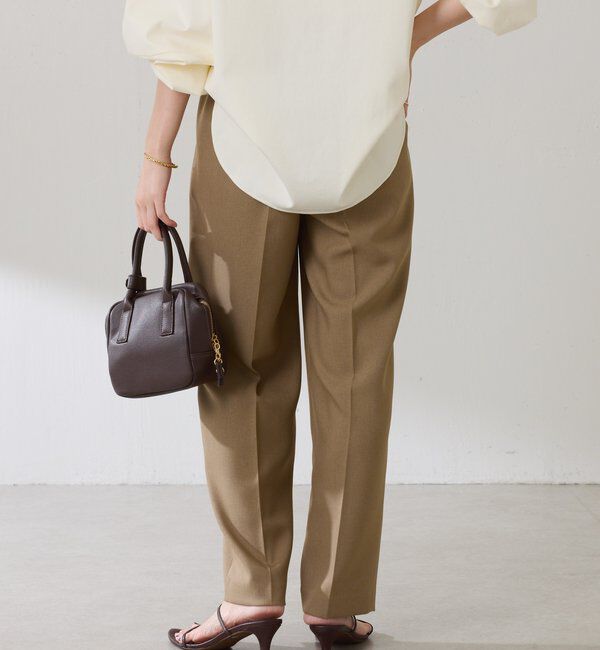  「ウールライクテーパードパンツ」|チノ|