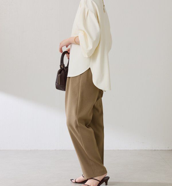  「ウールライクテーパードパンツ」|チノ|