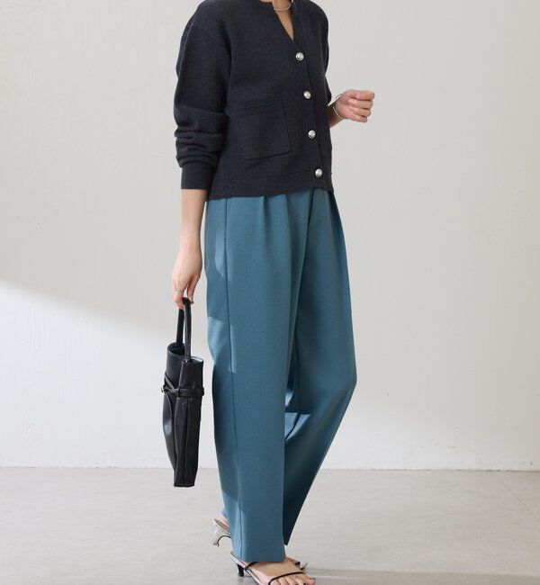  「ウールライクテーパードパンツ」|チノ|