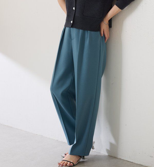  「ウールライクテーパードパンツ」|チノ|