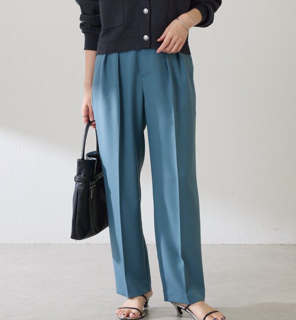  「ウールライクテーパードパンツ」|チノ|