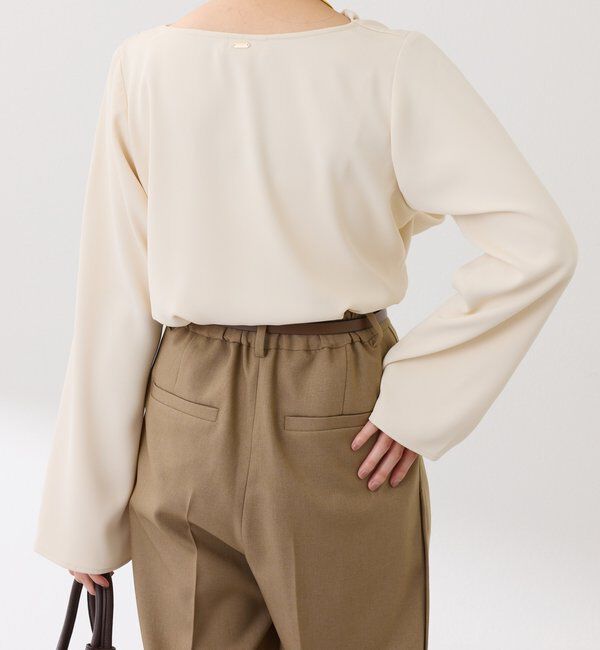  「フロントドレープブラウス」|シャツ・ブラウス|