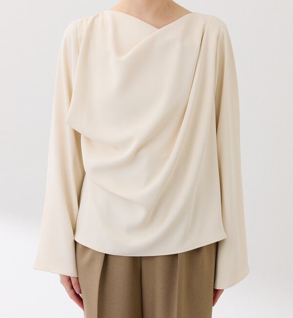  「フロントドレープブラウス」|シャツ・ブラウス|