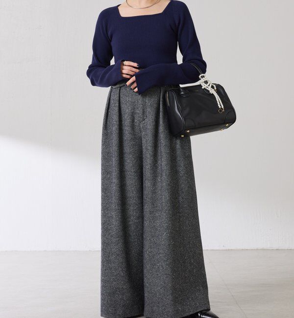  「深スクエアリブニット」|ニット・セーター|