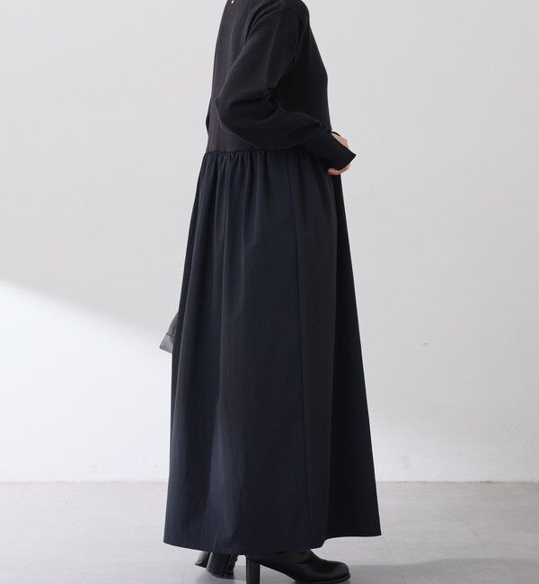  「ニットドッキングフレアワンピース」|ワンピース|