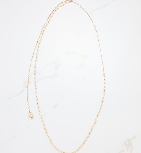  「【PAPILLONNER/パピヨネ】チェーンコンビY字ネックレス」|リング|