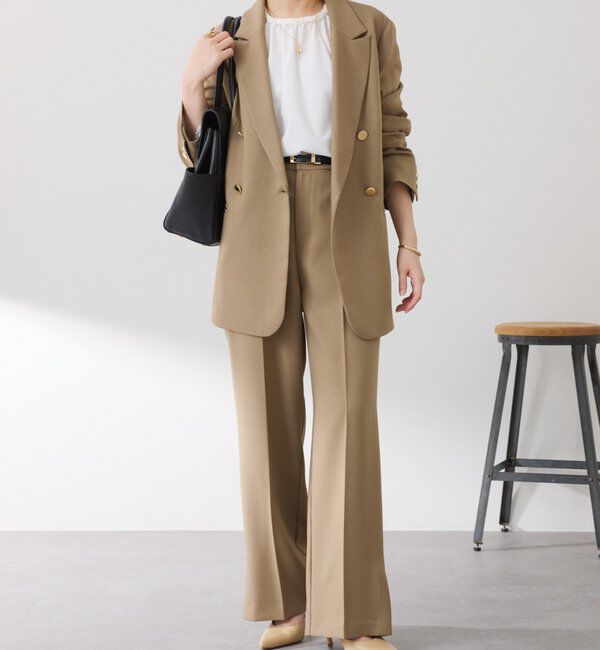  「ウールライクストレートパンツ」|チノ|