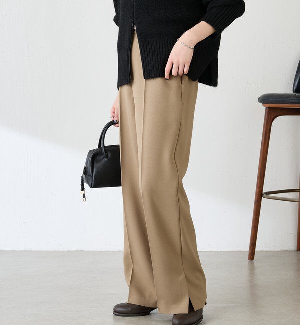  「ウールライクストレートパンツ」|チノ|