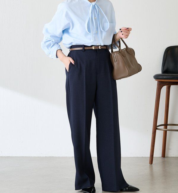  「ウールライクストレートパンツ」|チノ|