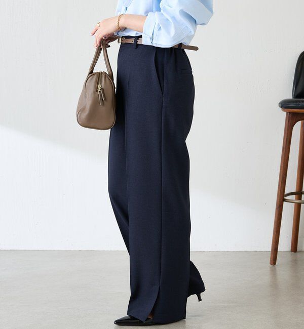  「ウールライクストレートパンツ」|チノ|